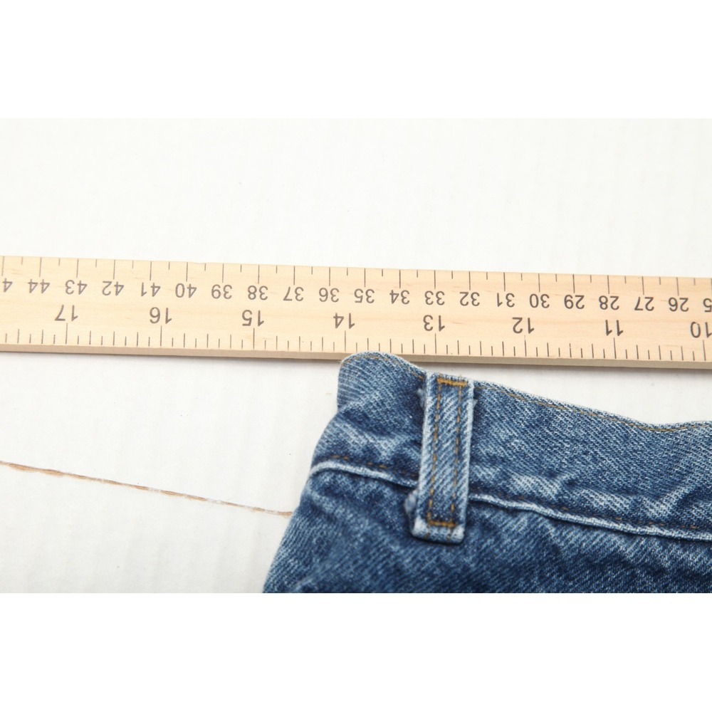 Vintage L.L. Bean Double L Jeans Womens 28x28 Blue Fleece Lined Relaxed Fit 90s - Picture 9 of 16